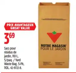 Canadian Tire Yard Waste Bag, 5-Pk offer