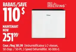 Canadian Tire 50-Pt, 2-Speed Dehumidifier offer