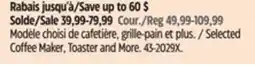 Canadian Tire Selected Coffee Maker, Toaster and More offer