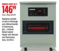 Canadian Tire Infrared Wood Cabinet Heater with Remote and Thermostat, Grey offer