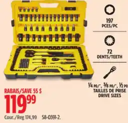 Canadian Tire Stanley Black Chrome Socket Sets offer