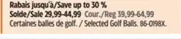 Canadian Tire Selected Golf Balls offer