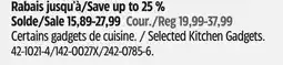 Canadian Tire Selected Kitchen Gadgets offer