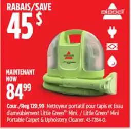 Canadian Tire Little Green Mini Portable Carpet & Upholstery Cleaner offer