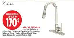 Canadian Tire Modern Pull-Down 1-Handle Kitchen Faucet.Stainless-steel or chrome finish offer