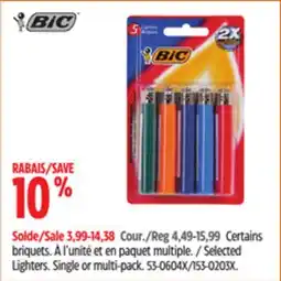 Canadian Tire Selected BIC Lighters offer
