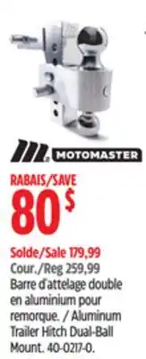 Canadian Tire Aluminum Trailer Hitch Dual-Ball Mount offer