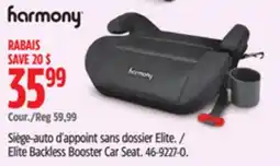 Canadian Tire harmony Elite Backless Booster Car Seat offer
