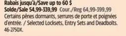 Canadian Tire Selected Locksets, Entry Sets and Deadbolts offer