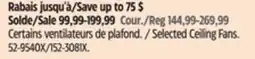 Canadian Tire Selected Ceiling Fans offer