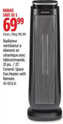 Canadian Tire Radiator ventilateur à élément en céramique avec télécommande offer