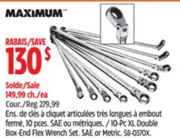 Canadian Tire 10-Pc XL Double Box-End Flex Wrench Set offer