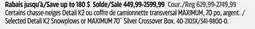 Canadian Tire Selected Detail K2 Snowplows or MAXIMUM 70˝ Silver Crossover Box offer