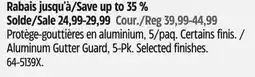 Canadian Tire Aluminum Gutter Guard, 5-Pk offer
