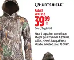 Canadian Tire Huntshield Men's Sherpa Fleece Hoodie offer