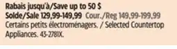 Canadian Tire Selected Countertop Appliances offer