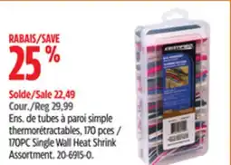 Canadian Tire 170PC Single Wall Heat Shrink Assortment offer