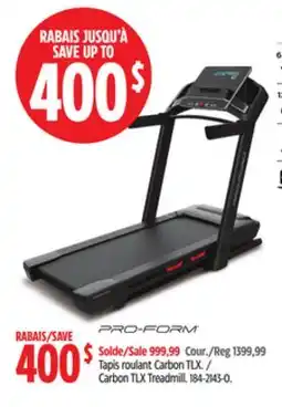 Canadian Tire Carbon TLX Treadmill offer