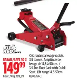 Canadian Tire 3.5-Ton Floor Jack with Quick Start offer