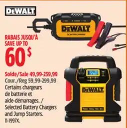 Canadian Tire DEWALT Certains chargeurs de batterie et aide-démarrages offer