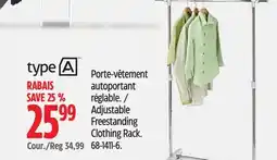 Canadian Tire Adjustable Freestanding Clothing Rack offer