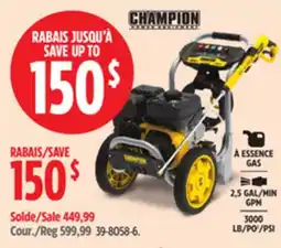 Canadian Tire CHAMPION PRESSURE WASHER offer