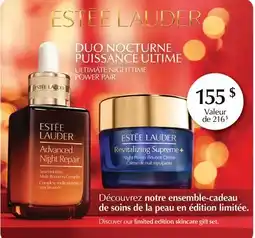 Jean Coutu ESTÉE LAUDER ULTIMATE NIGHTTIME POWER PAIR offer