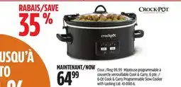 Canadian Tire 6-Qt. Cook & Carry Programmable Slow Cooker with cooking lid offer
