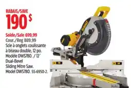 Canadian Tire DEWALT 12˝ Dual-Bevel Sliding Mitre Saw offer