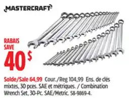 Canadian Tire Mastercraft Combination Wrench Set offer