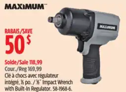 Canadian Tire 1⁄2˝ Impact Wrench with Built-In Regulator offer