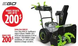Canadian Tire EGO 56V POWER+2-Stage Snowblower, 24 with 2x7.5Ah Batteries & Charger offer