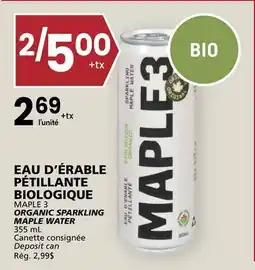 Rachelle-Bery Grocery MAPLE 3 ORGANIC SPARKLING MAPLE WATER offer