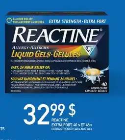 Jean Coutu REACTINE EXTRA STRENGTH 40 s AND 48 s offer