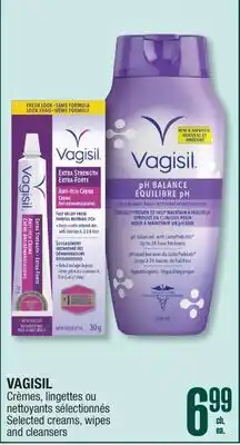 Jean Coutu VAGISIL Selected creams, wipes and cleansers offer