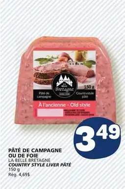 Marché Bonichoix LA BELLE BRETAGNE COUNTRY STYLE LIVER PÂTÉ offer