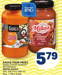 Marché Bonichoix MIKES OR GIORGIO RISTORANTE PASTA SAUCE offer