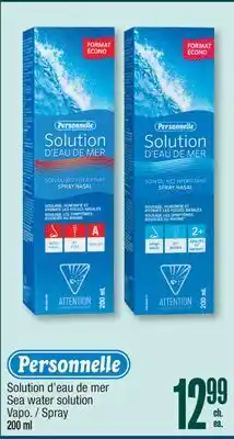 Jean Coutu Personnelle Sea water solution Vapo. / Spray offer