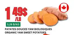 Marches Tau PATATES DOUCES YAM BIOLOGIQUES offer