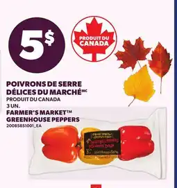 Provigo POIVRONS DE SERRE DÉLICES DU MARCHÉ | FARMER'S MARKET GREENHOUSE PEPPERS, 3 UN offer