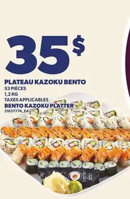 Provigo PLATEAU KAZOKU BENTO | BENTO KAZOKU PLATTER, 53 PIÈCES offer