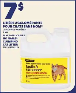 Provigo LITIÈRE AGGLOMÉRANTE POUR CHATS SANS NOM | NO NAME CLUMPING CAT LITTER offer