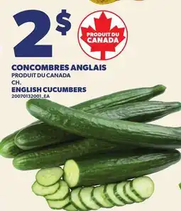 Provigo CONCOMBRES ANGLAIS | ENGLISH CUCUMBERS offer