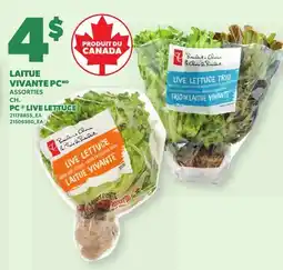 Provigo LAITUE VIVANTE PC | PC LIVE LETTUCE offer