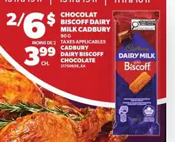 Provigo CHOCOLAT BISCOFF DAIRY MILK CADBURY | CADBURY DAIRY BISCOFF CHOCOLATE offer