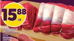 Provigo FILET MIGNON DE BŒUF ENTIER | WHOLE BEEF TENDERLOIN offer