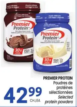 Uniprix PREMIER PROTEIN Poudres de protéines sélectionnées/Selected protein powders offer