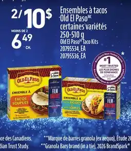 Provigo ENSEMBLES À TACOS OLD EL PASO | OLD EL PASO TACO KITS offer