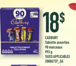 Provigo CADBURY TABLETTE ASSORTIES, 90 MORCEAUX offer
