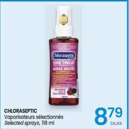 Uniprix CHLORASEPTIC Vaporisateurs sélectionnés/ Selected sprays offer